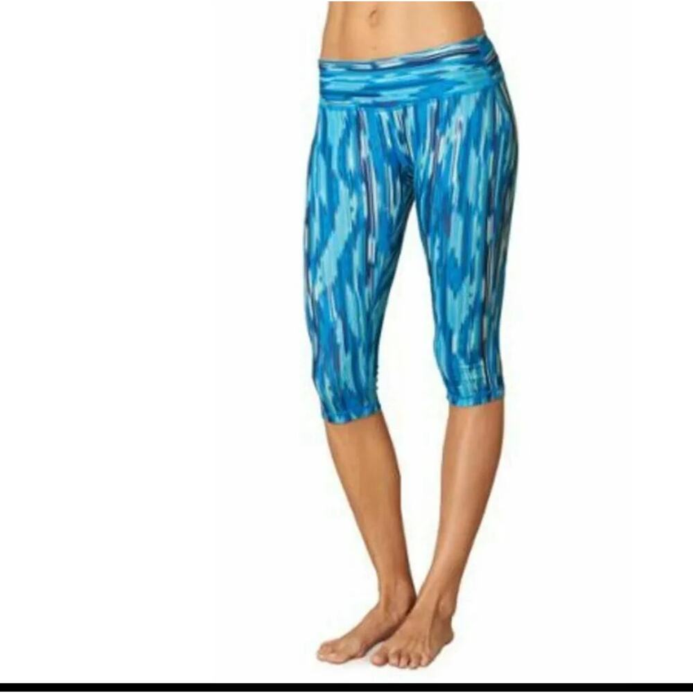 prAna Maison Knickers Blue Rainblur Leggings Size Small